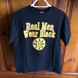 Boston Bruins Real Men Wear Black Shirt